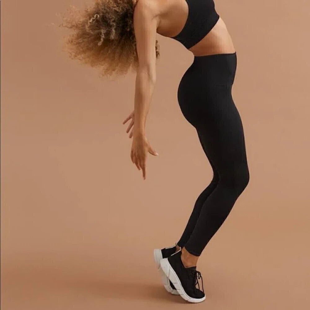THIRDLOVE Black Flex Seamless High Rise Compression Leggings Pants Size Small